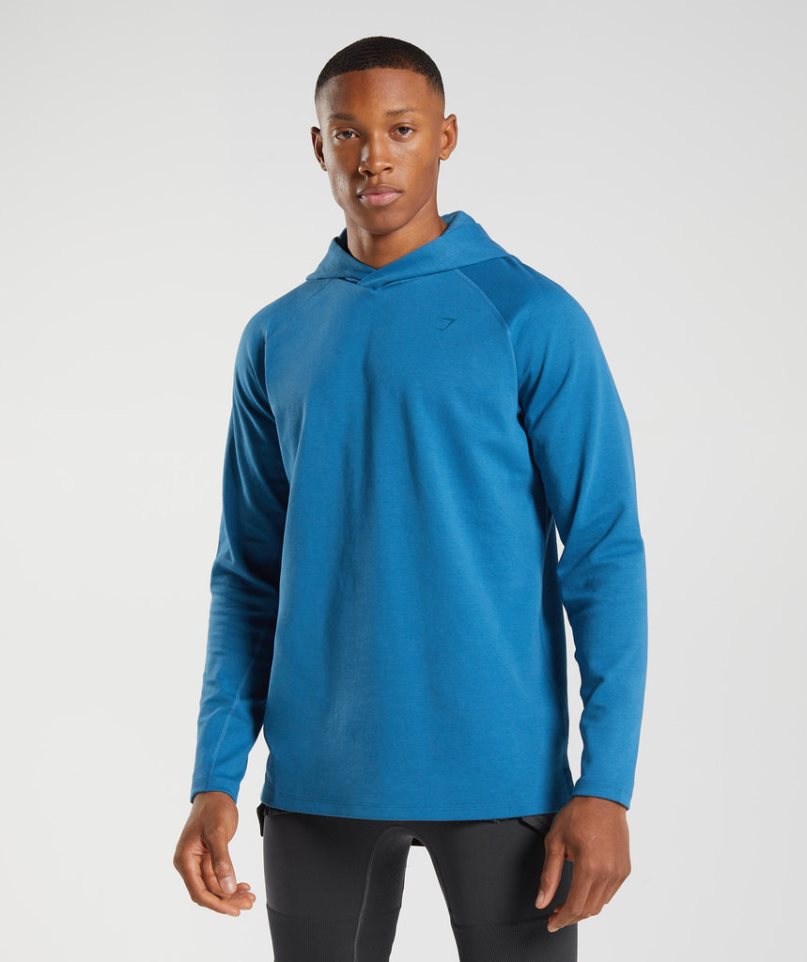 Men\'s Gymshark Studio Hoodie Blue | NZ 1MCHZW